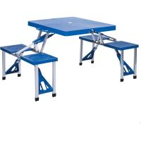 Mesa de Picnic de Aluminio Montaje Plegable con 4 Taburetes Tamaño 85x64x67 cm - details 0