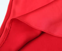 TRAFZA-vestido largo con escote en V para Mujer, prenda sin mangas con cremallera ajustada, pliegues, versátil, verano, 2024 - details 12