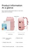 Mochila de viaje para mujer, deportes al aire libre impermeable, bolsa para portátil, mochila de transporte, multifuncional, viajes de negocios, clasificación en húmedo y seco, mochila escolar de gran capacidad - details 1