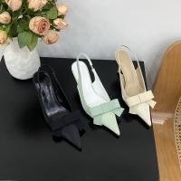 Stiletto tacones altos bolsa francesa cabeza sandalias zapatos de hadas nuevo temperamento arco puntiagudo solo zapatos - details 37