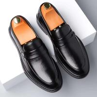 Zapatos de vestir de cuero antideslizantes para hombre, estilo Oxford, de lujo, para oficina, negocios, nuevo producto, diseño 2024 - details 2