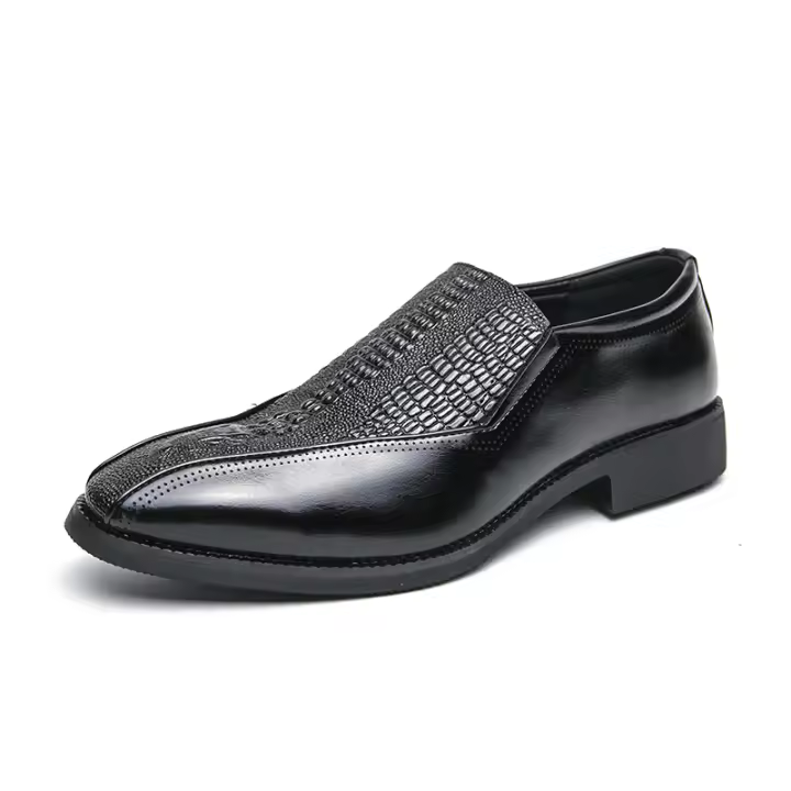 Mocasines de tacón bajo para hombre, zapatos de negocios, alta calidad - 1