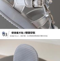 Las niñas sandalias de los niños arco hueco princesa zapatos verano 2025 nuevo versátil medio y grande de los niños ligero playa. - details 4