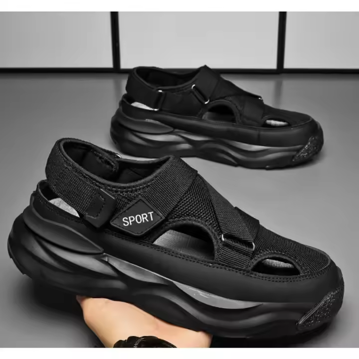Zapatos finos transpirables para hombre, Sandalias informales a la moda, antideslizantes para exteriores, Sandalias de playa con plataforma, 2024 - 1