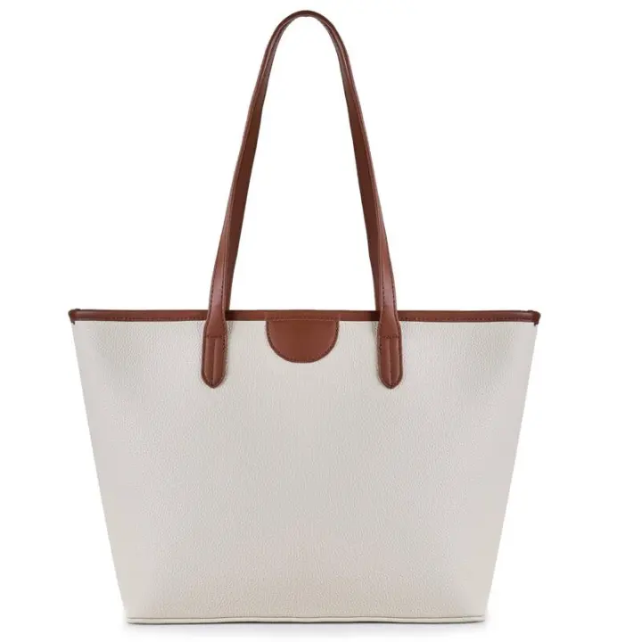 Bolsos de mano para mujer de piel sintética, bolso de compras de gran capacidad, bolso de viaje de trabajo, bolso de hombro con asa superior, mochila de lujo de alta gama - 1
