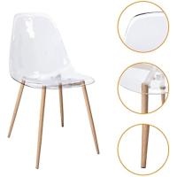 Sillas de Comedor Nórdicas Elegantes Versátiles, Transparentes, Acrílico, Paquete de 4 - details 4