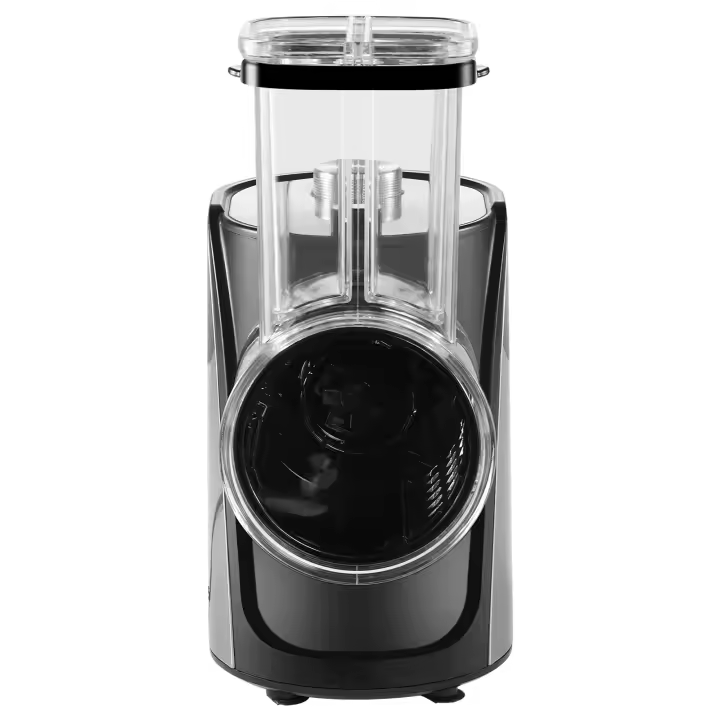 SucceBuy Rallador de queso eléctrico y ensaladera, tirador de ensalada de 250 W, cortador de alimentos de acero inoxidable con 5 accesorios - 1