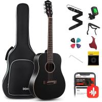 Guitarra Acústica de Adulto Guitarra Cutaway 4/4 Kit Dreadnought 41 Pulgadas de Principiante con Cuerde Afinador Cejilla Sunburst - details 31