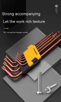 Llave hexagonal Torx con estrella Allen de brazo corto, llaves con orificios de extremo de seguridad, juego de 9 piezas con esta - details 0