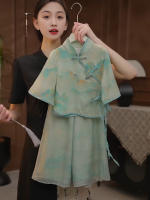 Traje Hanfu de verano para niñas con lluvia brumosa en Jiangnan, nuevo conjunto de dos piezas cheongsam chino para padres e hijos, estilo China-Chic - details 7