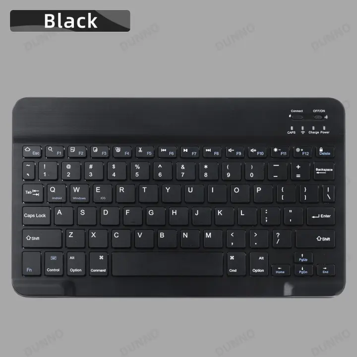 Teclado inalámbrico para tableta, compatible con Bluetooth, recargable, de 10 pulgadas, para teléfono inteligente, Android, iOS y Windows - 1