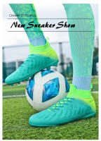 Zapatos de fútbol sala profesionales de césped artificial transpirable de caña alta para hombre y mujer - details 6