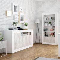 Buffet de Salón Aparador de 3 Puertas Estilo Baltik Acabado en Blanco Artik y Blanco Viejo - details 1