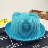 Gorra para niños, decoración de orejas para niños de verano, sombrero de Panamá ppy para niño sólido - details 2