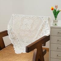 Mantel de Mesa de Encaje Blanco Retro Cubierta de Comedor Nórdica Vintage para Bodas y Fiestas - details 2