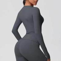 Camisetas de Entrenamiento Sin Costuras para Mujer Ropa Deportiva de Yoga de Manga Larga - details 28