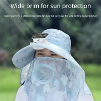 Pantalla Digital, ventilador Solar, visera, sombrero, protección del cuello, malla transpirable, sombrero para recoger té para mujer, carga Solar/USB, 3 modos - details 8