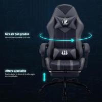 Silla Gaming Silla de Oficina Silla Giratoria Silla de Ordenador Silla de Tareas Silla de Escritorio Silla Ergonómica Silla de Carreras Silla de Cuero Silla PC Gaming (Rojo, con reposapiés) - details 53