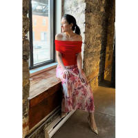 BUNO-Conjunto de dos piezas con estampado floral y manga larga para mujer, camisa informal con una hilera de botones y falda plisada de cintura alta - details 8
