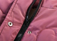 Chaqueta de puff con capucha de pelo para niñas estilo laminated bubble alfombrado con forro de poliéster cierre de cremallera para otoño e invierno ideal para niñas de 3 a 8 años - details 8