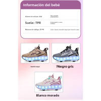 Nueva Mafia Zapatos Niñas 2024 Puede Caminar Y Deslizarse USB De Carga De Los Niños De Verano Zapatos Con Ruedas - details 13