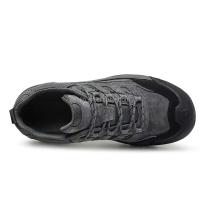 Nuevo Botas de cuero genuino 2025 para senderismo a prueba de agua para hombres, zapatos de seguridad con punta de goma de corte bajo para exteriores, zapatos antideslizantes de marca para - details 5