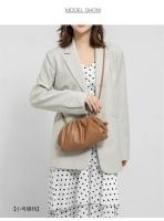 Bolso de hombro de las señoras de cuero sintético suave, bolso pequeño del hombro de alta calidad, moda, novedad, sensación superior, bolso plisado de las nubes, bolsos de las mujeres de la moda, bolso de la axila, bolso de bola de masa hervida, tex - details 6