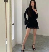 Elegante Vestido Mini de Encaje con Lazo Trasero Moda Femenina para Fiestas - details 17