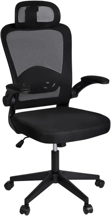Silla de Oficina Ergonómica Ejecutiva Giratoria con Ruedas Transpirable con Malla Altura Ajustable - 1