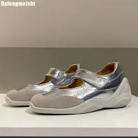 Zapatos de Ballet Informales a la Moda de Piel de Vaca Zapatos Planos de 3Cm/6Cm que Mejoran la Altura para Mujer Novedad de Verano 2025 Zapatos Mary Jane Blancos/Plateados - details 19
