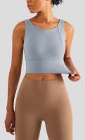 Hamidou Sujetador deportivo Sexy para mujer, Top elástico ajustado para gimnasio, sujetadores de Yoga, Top corto, ropa elástica, ropa interior deportiva para mujer - details 15