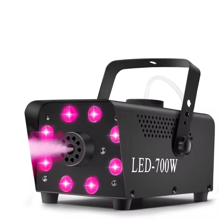 Máquina de Humo de 700W con Efecto RGB 13 Colores y 8 Luces LED para DJ, Discoteca, Halloween, Bodas y Navidad - 1