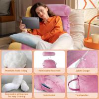 Cojín de lectura XL Almohada cervical extraíble para cama y sofá Almohada lumbar ideal para adultos con espuma viscoelástica Gris - details 23