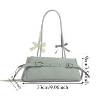 Bolso de mano francés dulce que combina con todo, bolso de hombro de PU con lazo colgante, estilo coreano, Color sólido, bolsos para las axilas para mujer, uso diario - details 1