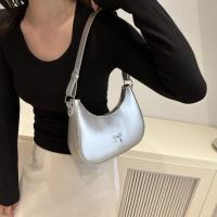 Nuevo diseño de moda, bolso para axila con lazo, bolso de cuero PU coreano con lazo para axila, bolso de lujo Y2K de Color sólido para niñas - details 10