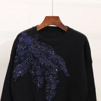 Chándal de mujer con bordado de cuentas de flores, suéter casual, top, pantalones largos de punto, traje de otoño e invierno - details 5