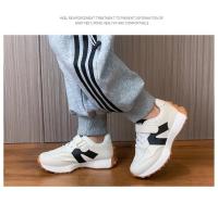 Zapatos Para Niños Y Niñas Transpirables De Cuero PU Tenis Planos Para Bebés En Colores Rosa/Negro/Ceniza Tallas 21-36 - details 4