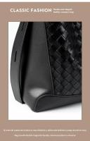 Bolso de hombro de cuero tejido a mano de gran capacidad a la moda bandolera bandolera bandolera para mujer - details 22