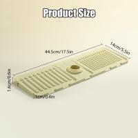 Tapete de grifo para fregadero de cocina, protector de salpicaduras de silicona Premium mejorado 2024 con propiedades de secado rápido, bandeja protectora Ideal para fregaderos de piedra en cocina y baño - details 1
