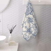 Toile De Jouy Toalla Algodón Francés Azul Marino Baño Ducha Deportes Yoga Toallas - details 102