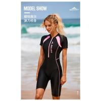 Traje de Baño de Una Pieza Sólido de Color Estilo Surf Europeo-Americano Protección Solar - details 8