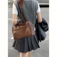 Bolso de Hombro para Mujer Moderno Coreano Gran Capacidad, Diseño Versátil Retro, Ajuste Comodo para Uso Diario y Casual (Color Sólido, Estilo Retro) - details 1