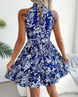 Vestido corto sin mangas con estampado de princesa dulce europea y americana para mujer - details 10