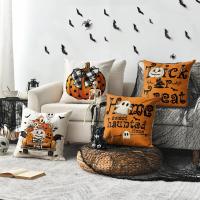 4 fundas de almohada para Halloween, decoración con diseño de calabaza y lunares, 45x45 cm - details 1