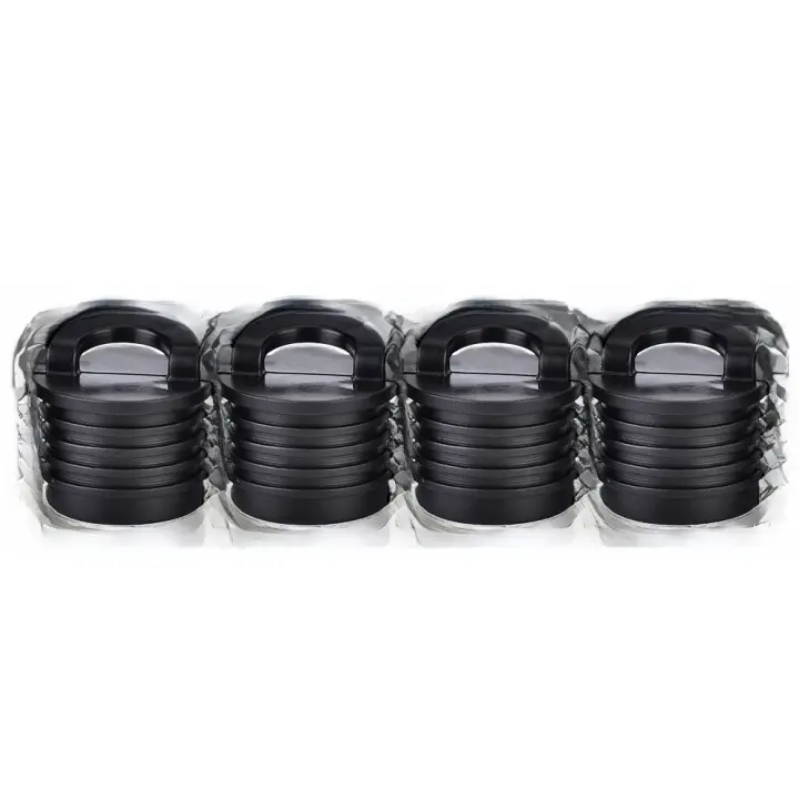 Tapones de drenaje para canoa, 4 piezas, para Kayak, bote, tapón de fregado, Accesorios Negros - 1