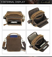 Bolso de hombro pequeño para hombre, bandolera de piel auténtica para iPad de 8,3 pulgadas, Bolso Mini de diseñador Vintage, nuevo - details 12