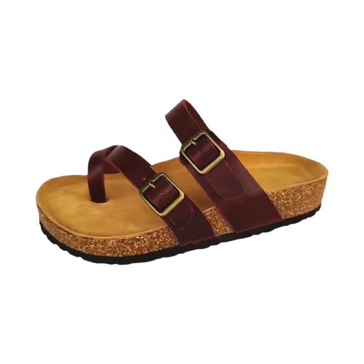 Zapatos de cuero para hombre y mujer, con suela suave antideslizante, tipo chanclas, para la playa, de verano. - 1