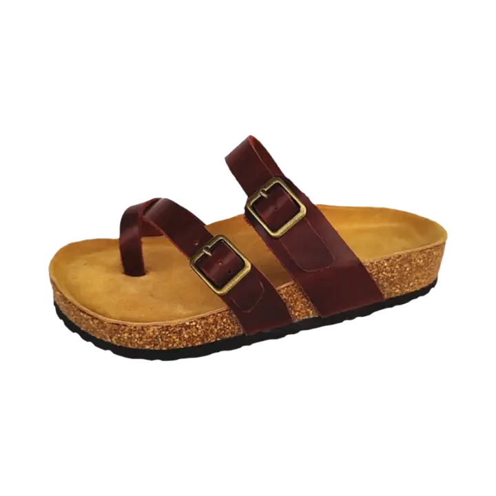 Zapatos de cuero para hombre y mujer, con suela suave antideslizante, tipo chanclas, para la playa, de verano. - 1