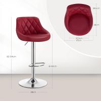 Taburete de Bar de Terciopelo Altura Ajustable, Giratorio, Poltrona de Cocina, Diseño Gris Oscuro - details 11