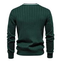 Chaqueta de punto de tendencia de suéter de manga larga con cuello en V para hombre de otoño e invierno - details 2